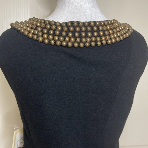 Eci Women’s Studded Black Stretch Cocktail Dress Sleeveless No size tag NWT - Picture 7 of 12